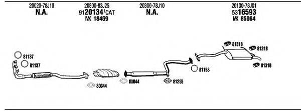 WALKER NI65026 Система випуску ОГ