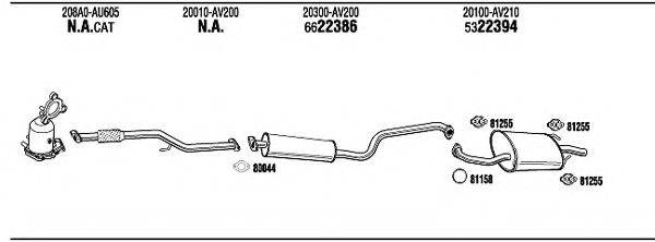 WALKER NI65067 Система випуску ОГ