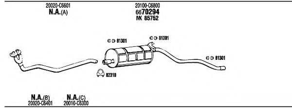 WALKER NI80320 Система випуску ОГ