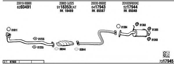 WALKER NI80385 Система випуску ОГ