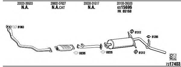 WALKER NI80709 Система випуску ОГ