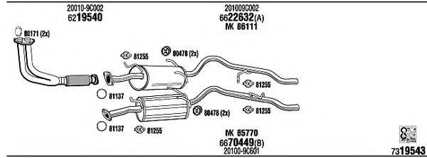 WALKER NI88004 Система випуску ОГ