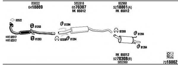 WALKER OP30156 Система випуску ОГ