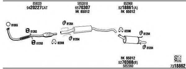 WALKER OP30157 Система випуску ОГ