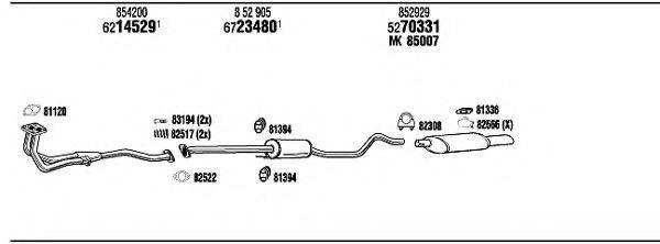 WALKER OP45158 Система випуску ОГ