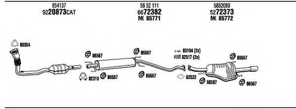 WALKER OP45367B Система випуску ОГ