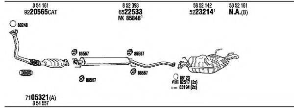 WALKER OP55153B Система випуску ОГ