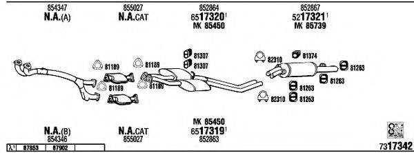 WALKER OP73124B Система випуску ОГ