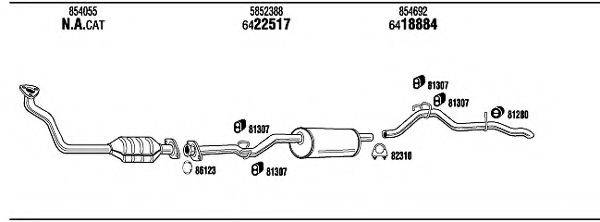 WALKER OP85011 Система випуску ОГ