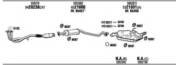 WALKER OPH05166AB Система випуску ОГ