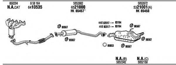 WALKER OPH05166BB Система випуску ОГ