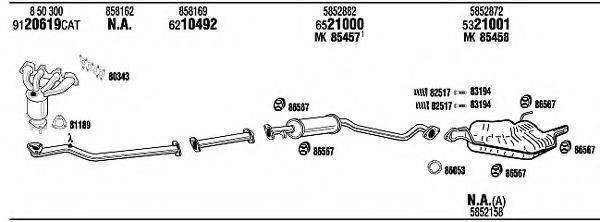 WALKER OPH05166CA Система випуску ОГ