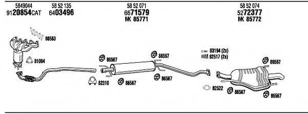 WALKER OPH15331A Система випуску ОГ