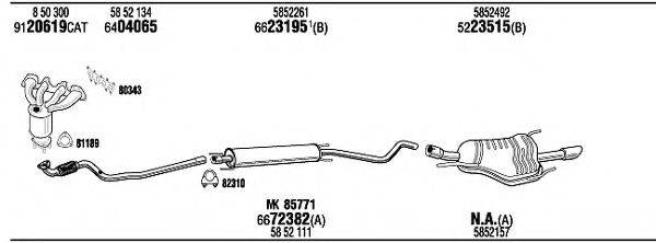 WALKER OPH15756 Система випуску ОГ