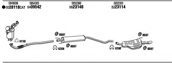 WALKER OPH18296B Система випуску ОГ