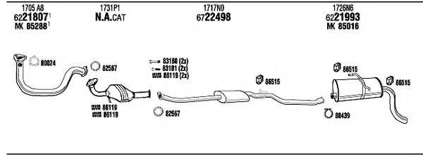 WALKER PEH08216B Система випуску ОГ