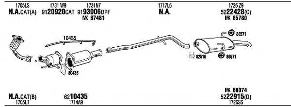 WALKER PEH09982CA Система випуску ОГ