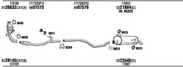 WALKER PEH12492 Система випуску ОГ