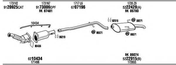 WALKER PEH15853B Система випуску ОГ