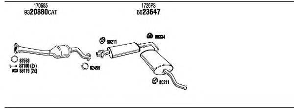 WALKER PEH16756A Система випуску ОГ