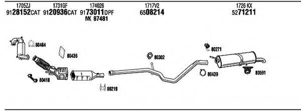 WALKER PEH17843B Система випуску ОГ