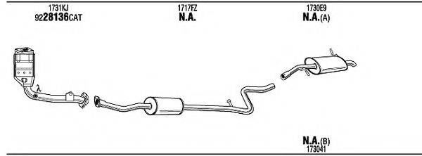 WALKER PEH18993 Система випуску ОГ