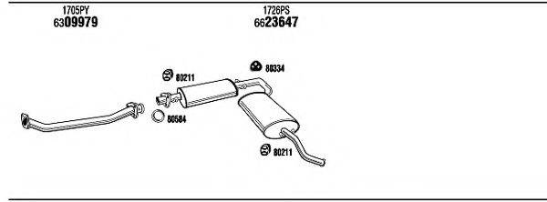 WALKER PEH27988 Система випуску ОГ