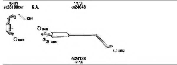 WALKER PEK23380 Система випуску ОГ