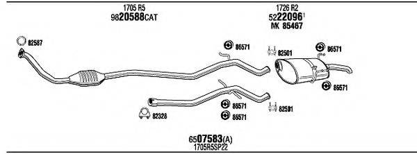 WALKER PET07865 Система випуску ОГ