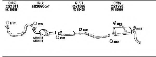 WALKER PET08217AA Система випуску ОГ