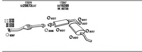 WALKER PET14753 Система випуску ОГ