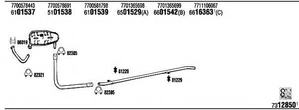 WALKER RE10006 Система випуску ОГ