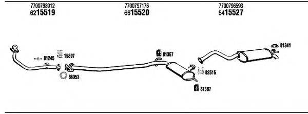 WALKER RE72175 Система випуску ОГ