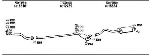 WALKER RE72193 Система випуску ОГ