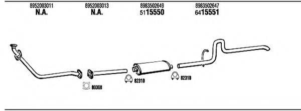 WALKER RE85001 Система випуску ОГ