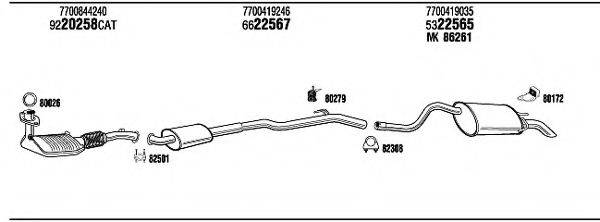 WALKER RE96019 Система випуску ОГ