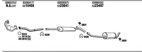 WALKER REH11057 Система випуску ОГ