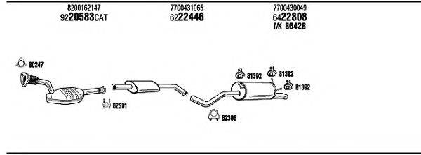 WALKER REH11486 Система випуску ОГ