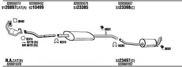 WALKER REH23458 Система випуску ОГ