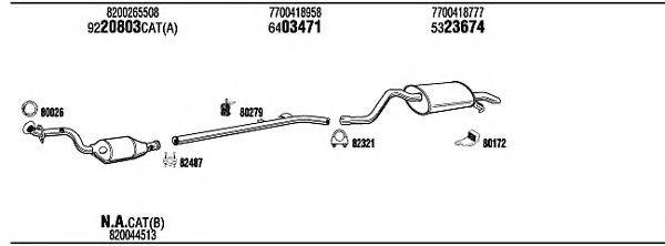 WALKER REK09040BB Система випуску ОГ