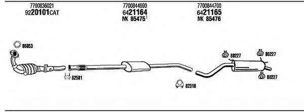 WALKER RET05347 Система випуску ОГ