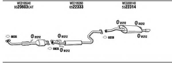 WALKER RV45007 Система випуску ОГ