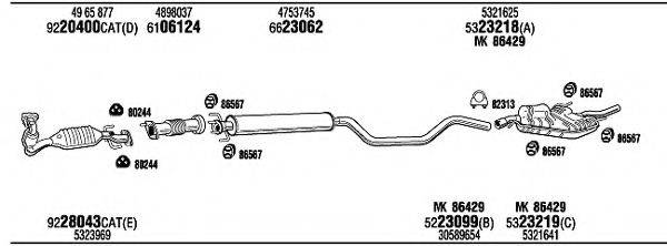 WALKER SAH08776 Система випуску ОГ