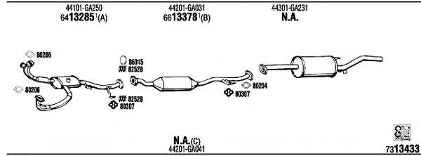 WALKER SU55014 Система випуску ОГ