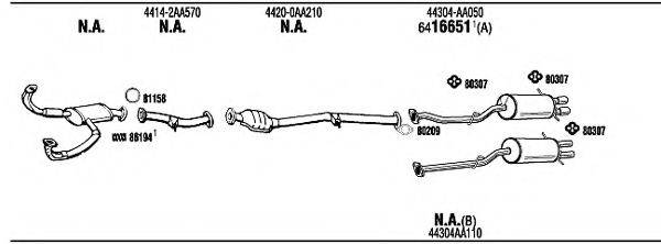 WALKER SU70003 Система випуску ОГ