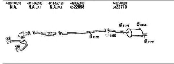 WALKER SU70018 Система випуску ОГ