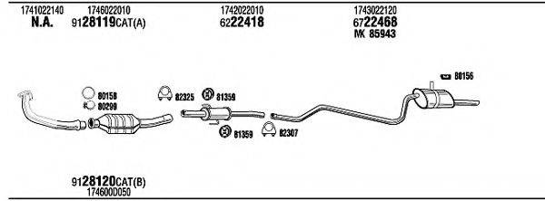 WALKER TOH14691 Система випуску ОГ