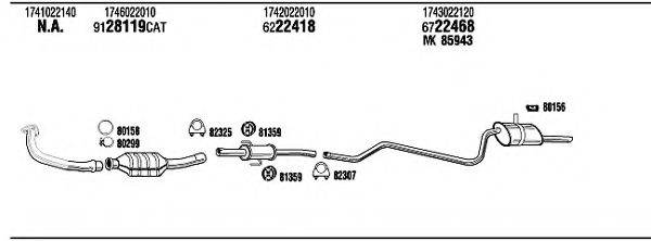 WALKER TOH14695A Система випуску ОГ