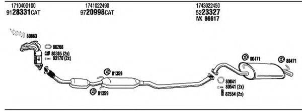 WALKER TOH16381B Система випуску ОГ