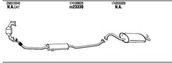 WALKER TOH18734 Система випуску ОГ